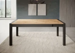 Acapulco - Eetkamertafel - Eiken/zwart - 160x90x79 cm