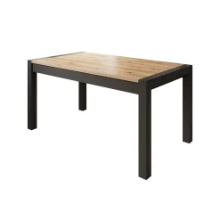 Acapulco - Eetkamertafel - Eiken/zwart - 160x90x79 cm