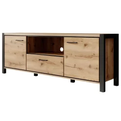 Acapulco - TV-Meubel - Eiken/zwart - 180 cm