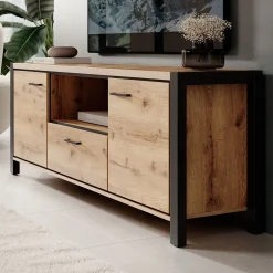 Acapulco - TV-Meubel - Eiken/zwart - 180 cm