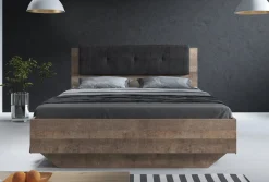 Acasia - Tweepersoonsbed - Grijs/Eiken - 160x200 cm