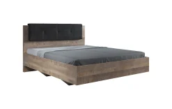 Acasia - Tweepersoonsbed - Grijs/Eiken - 160x200 cm