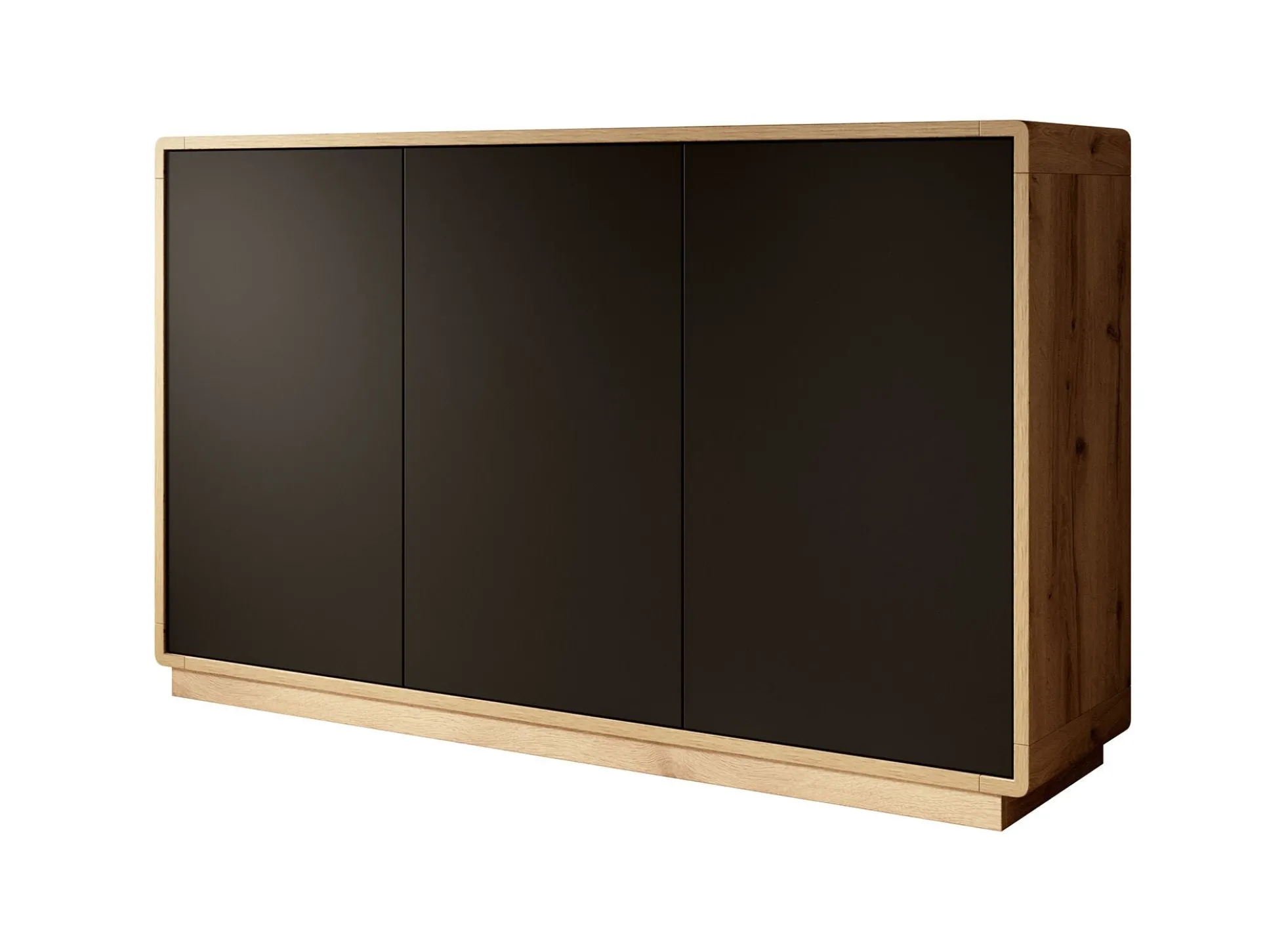 Acuna - Dressoir - Zwart/eiken - 160x40x75 cm