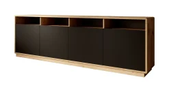 Acuna - Dressoir - Zwart/eiken - 238x40x75 cm