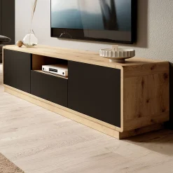 Acuna - TV-Meubel - Zwart/eiken - 180 cm