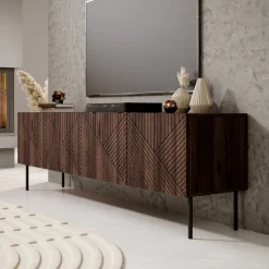 Adelaide - TV-Meubel met 4 deuren - Eiken - 190x40x58 cm