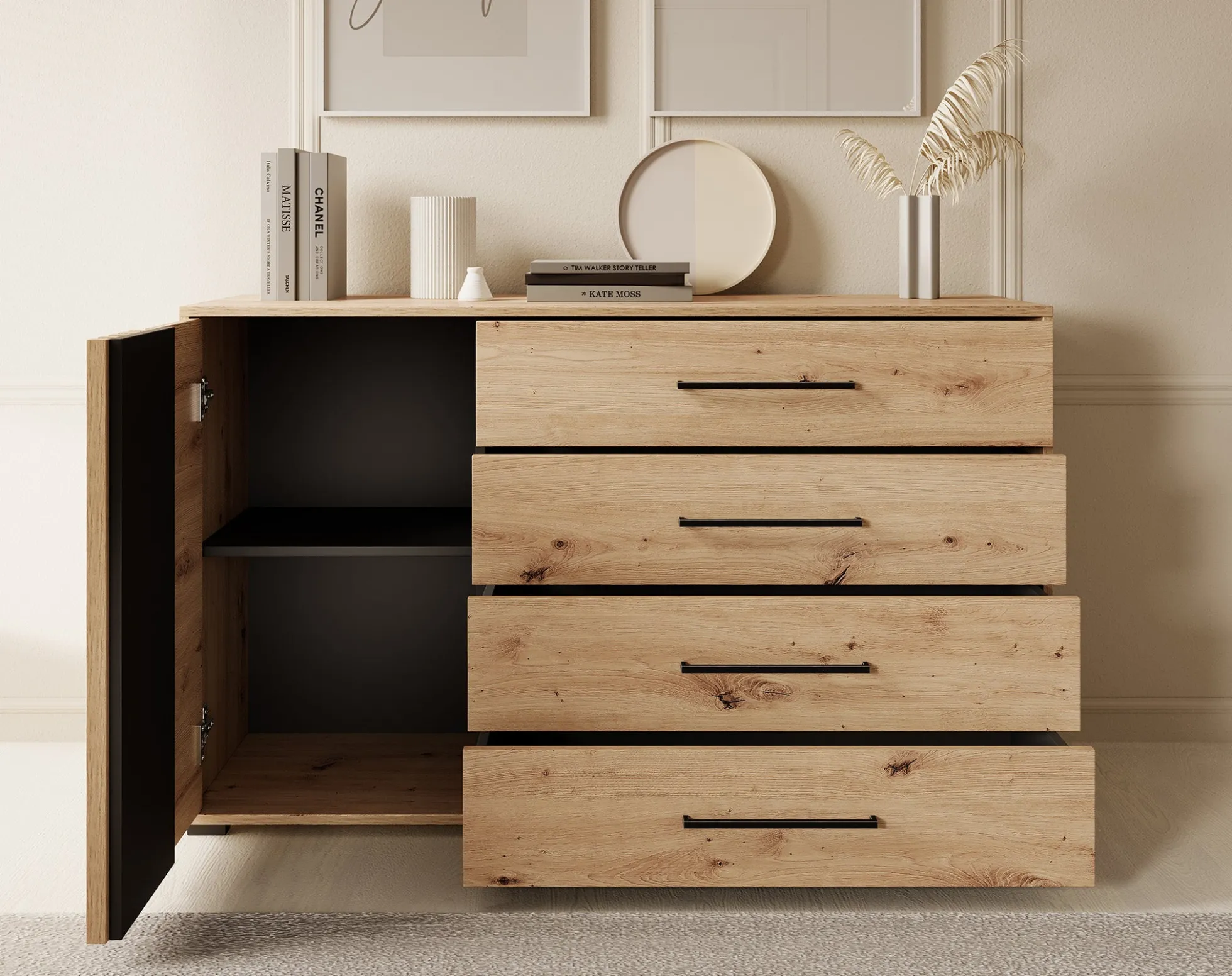 Adyson - Dressoir - Eiken - 138x40x82 cm