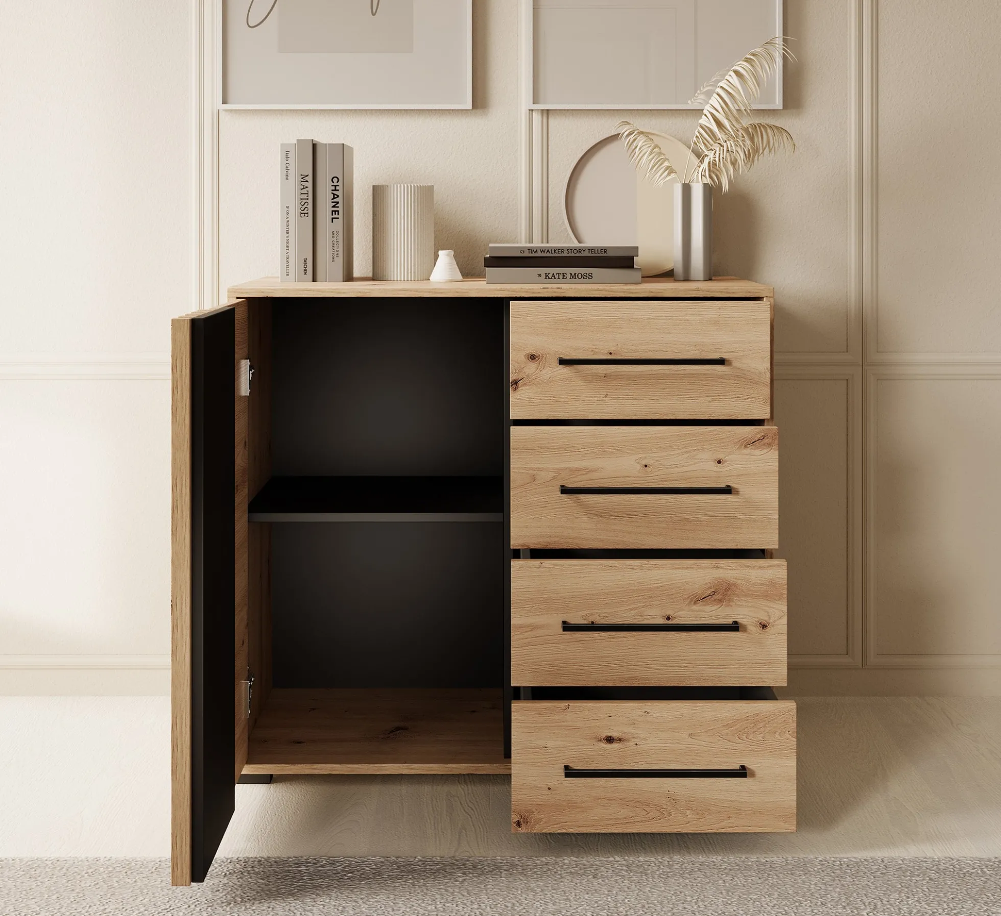 Adyson - Dressoir - Eiken - 93x40x82 cm