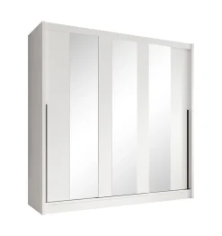 Alcamo 3 - Kledingkast met schuifdeuren - Wit - 205x63x205 cm