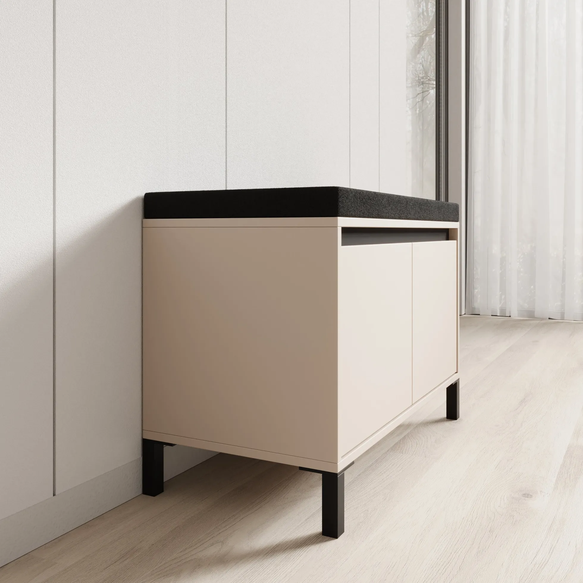 Alessa - Schoenenkast - Beige - 80x40x57 cm