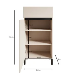 Alessa - Schoenenkast - Eiken - 55x40x110 cm
