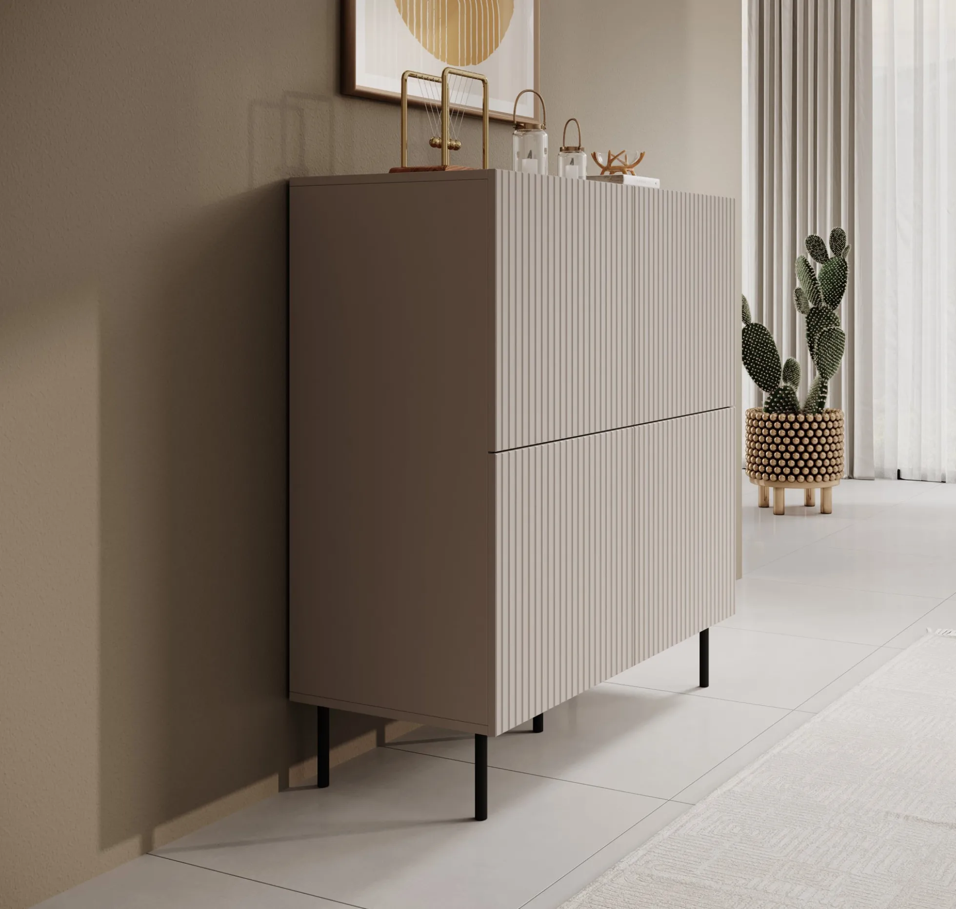 Alex - Dressoir - Beige - 101x42x106 cm