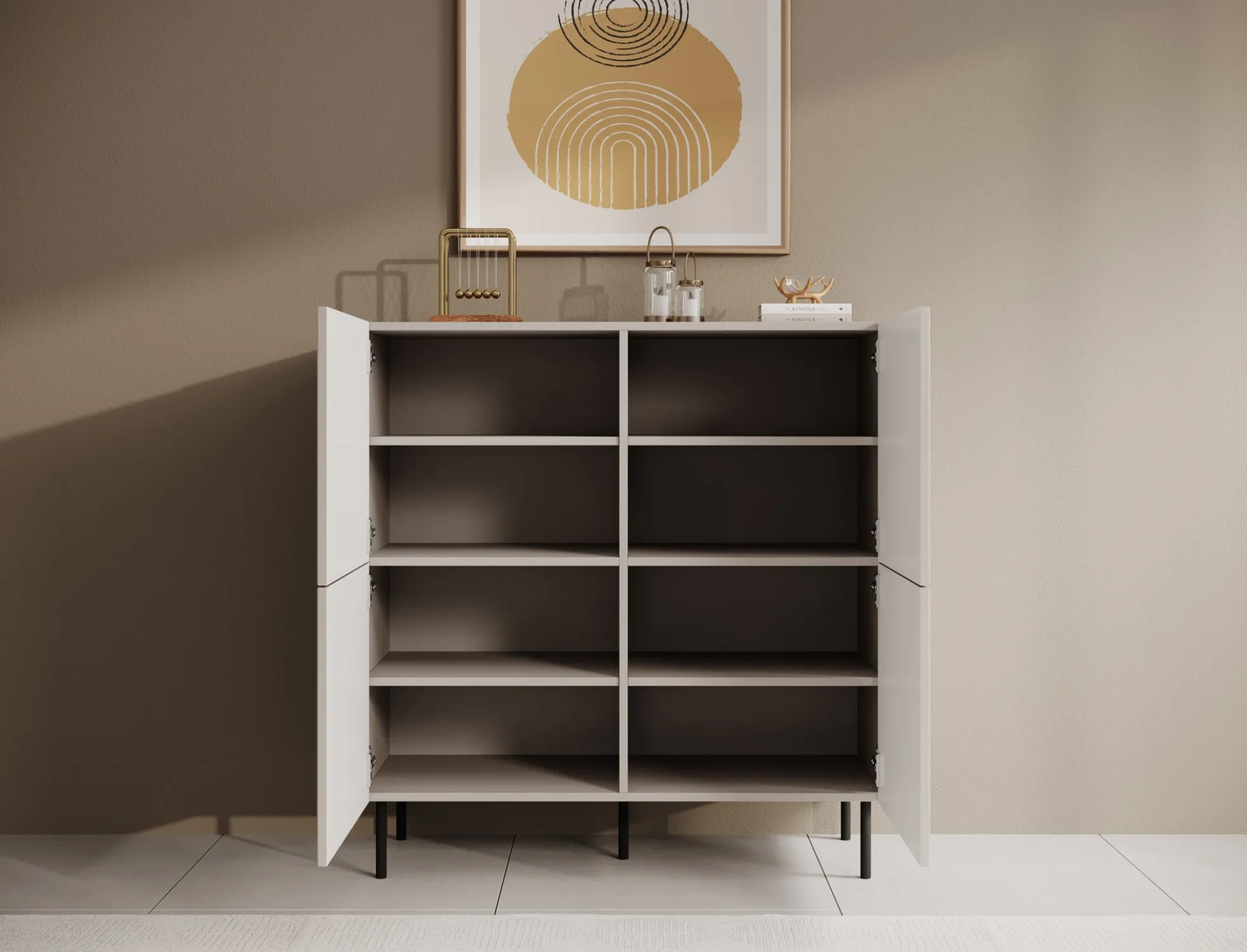 Alex - Dressoir - Beige - 101x42x106 cm