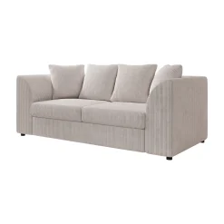 Alfort - 3-zitsbank - Ribstof beige