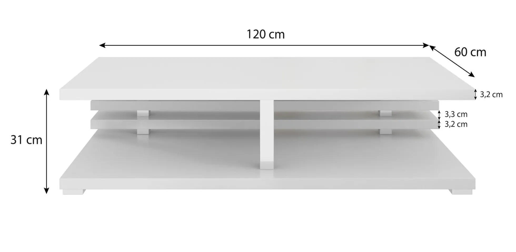 Altea - Salontafel - Zwart hoogglans