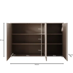 Amber - Dressoir - Beige - 154x35x99 cm