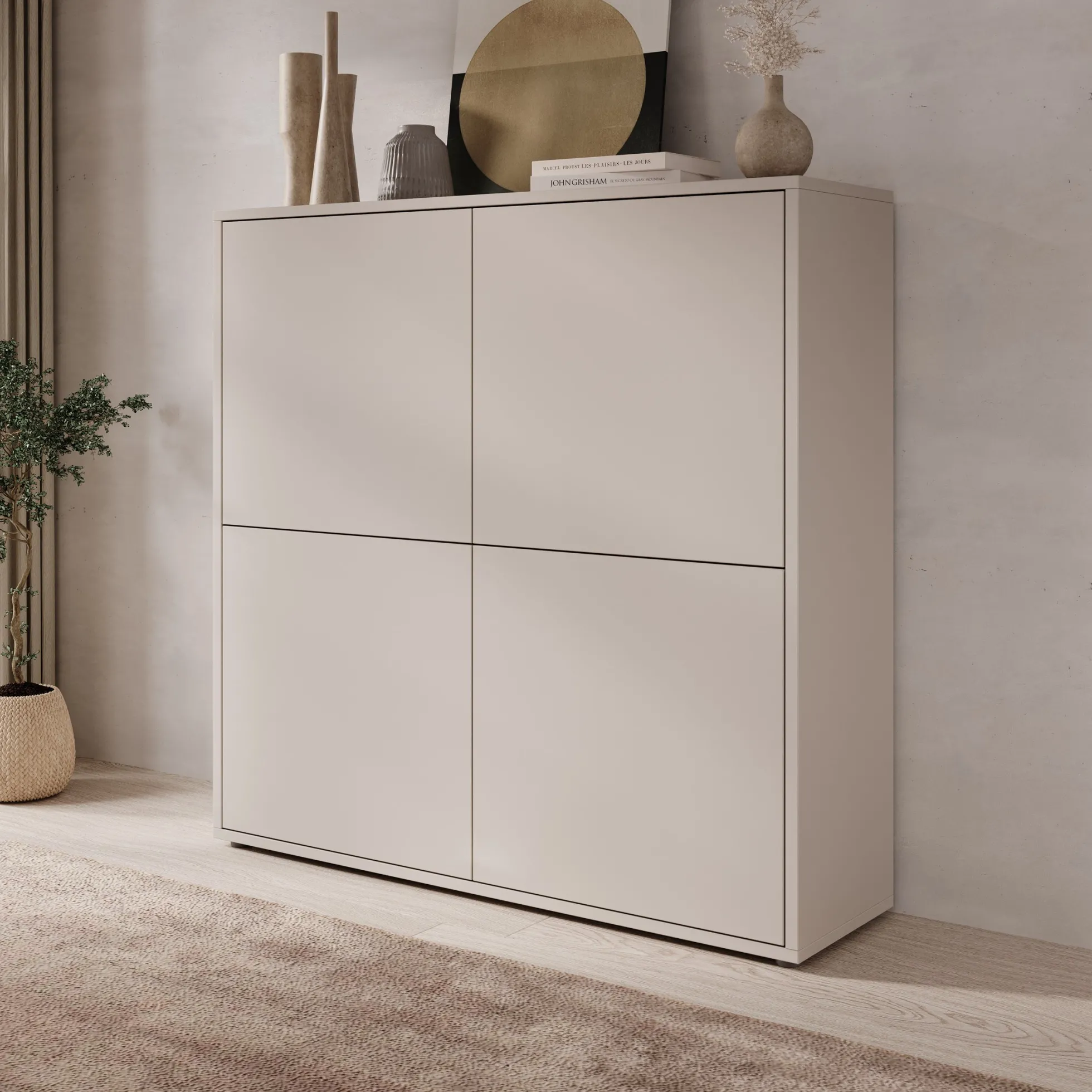 Amber - Dressoir - Beige - 125x35x122 cm