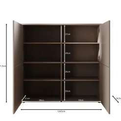 Amber - Dressoir - Beige - 125x35x122 cm