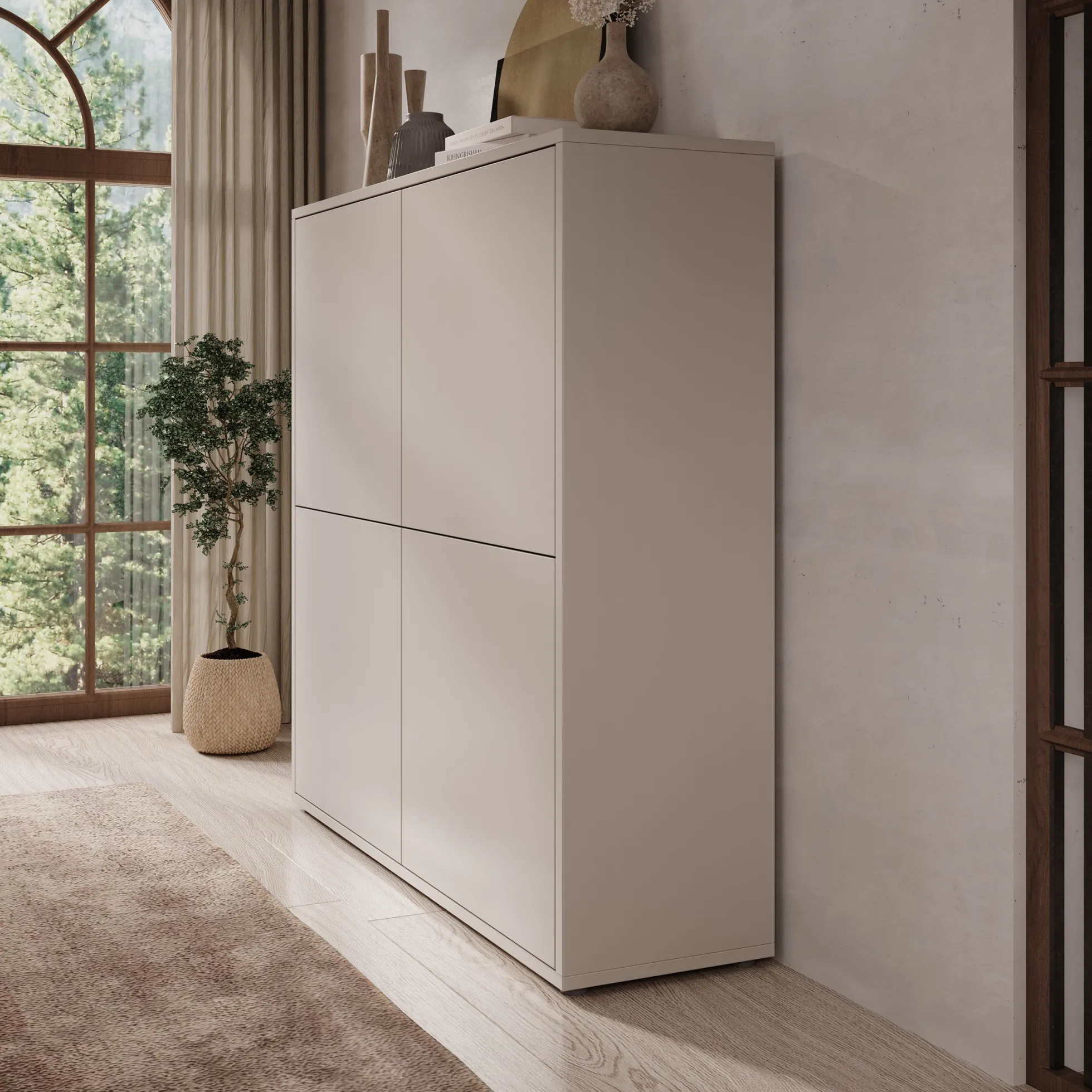 Amber - Dressoir - Beige - 125x35x122 cm