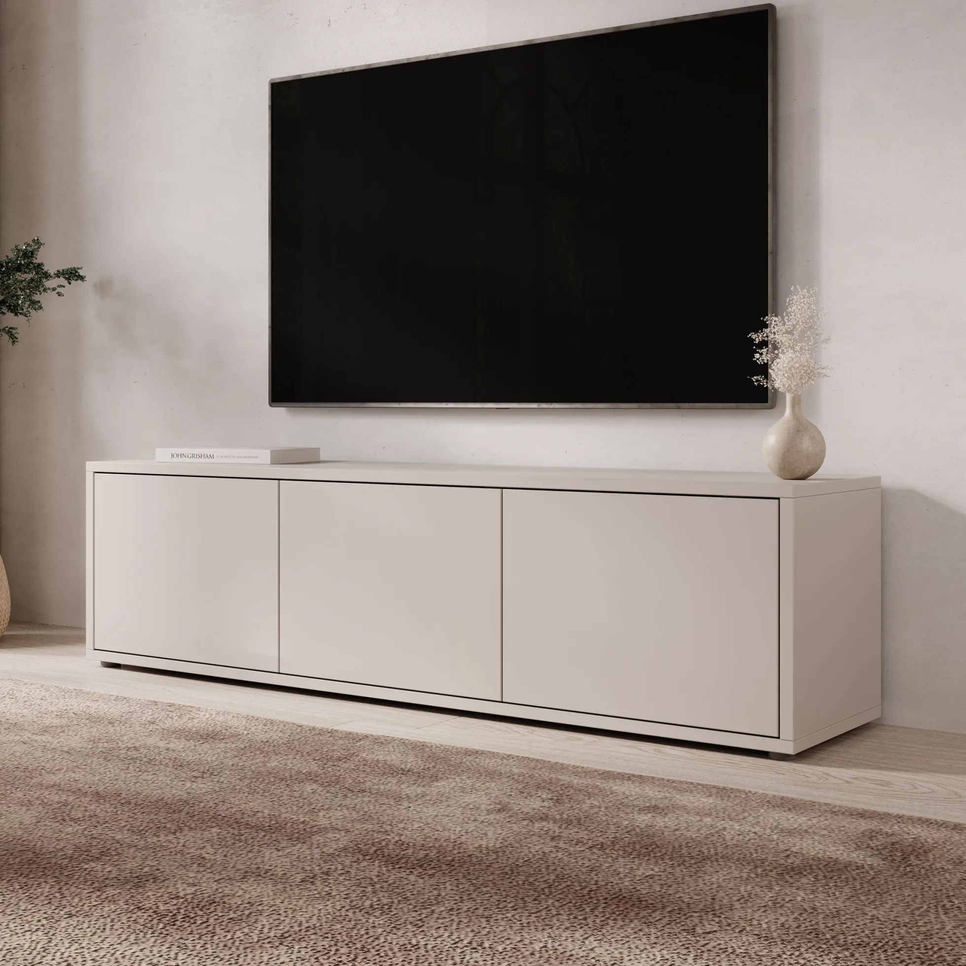 Amber - TV-Meubel - Beige - 154x35x42 cm
