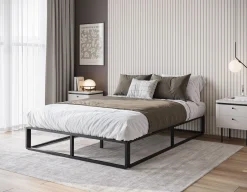 Andrea - Tweepersoonsbed - Metaal zwart - 140x200 cm