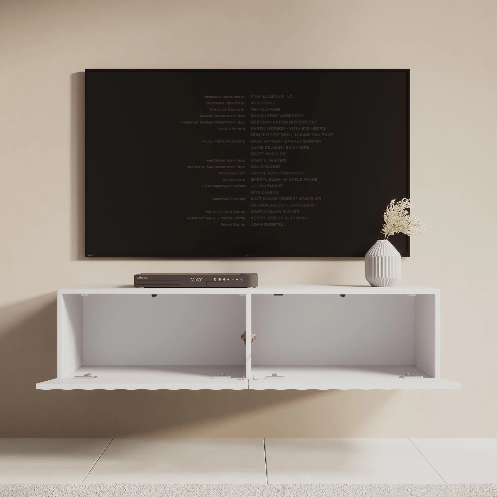 Angelina - TV-Meubel - Wit - 128 cm