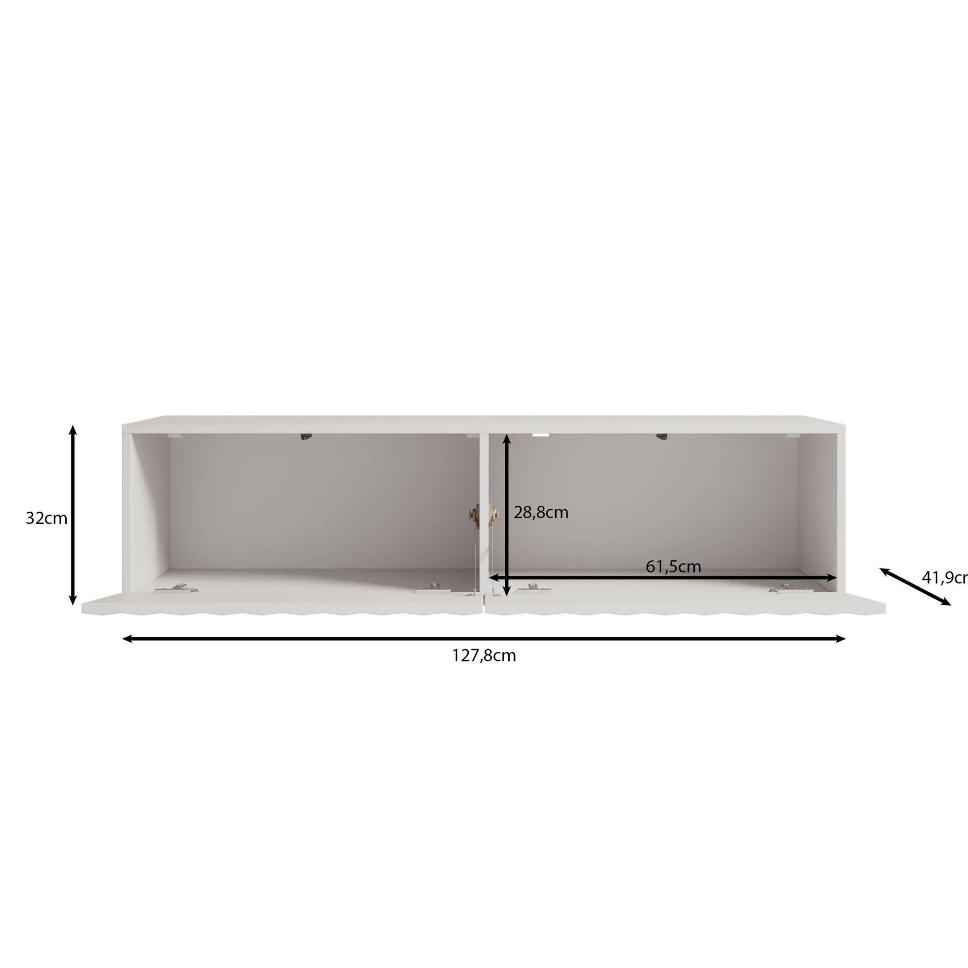 Angelina - TV-Meubel - Wit - 128 cm