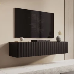 Angelina - TV-Meubel - Zwart - 154 cm