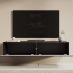 Angelina - TV-Meubel - Zwart - 154 cm