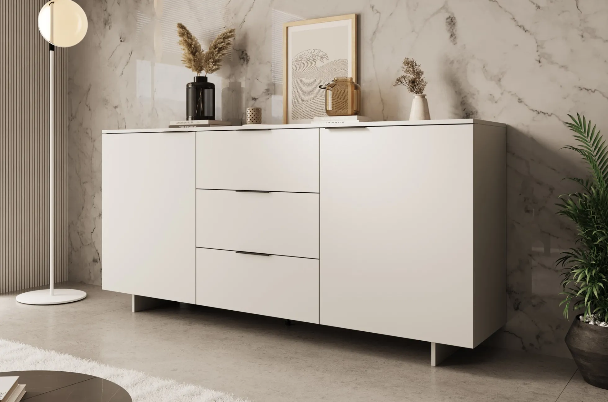 Ankara 2 - Dressoir - Beige - 180x42x90 cm