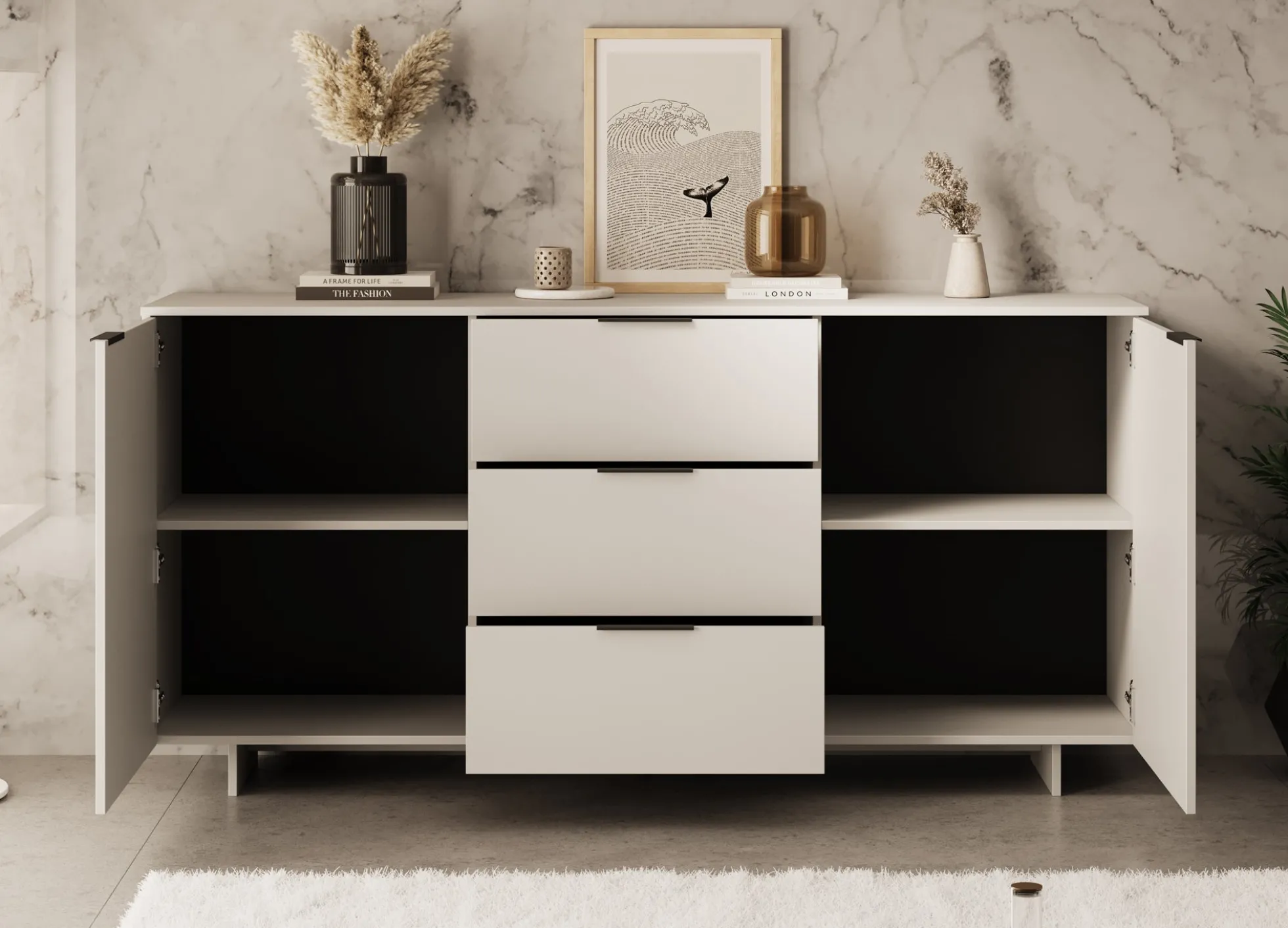 Ankara 2 - Dressoir - Beige - 180x42x90 cm