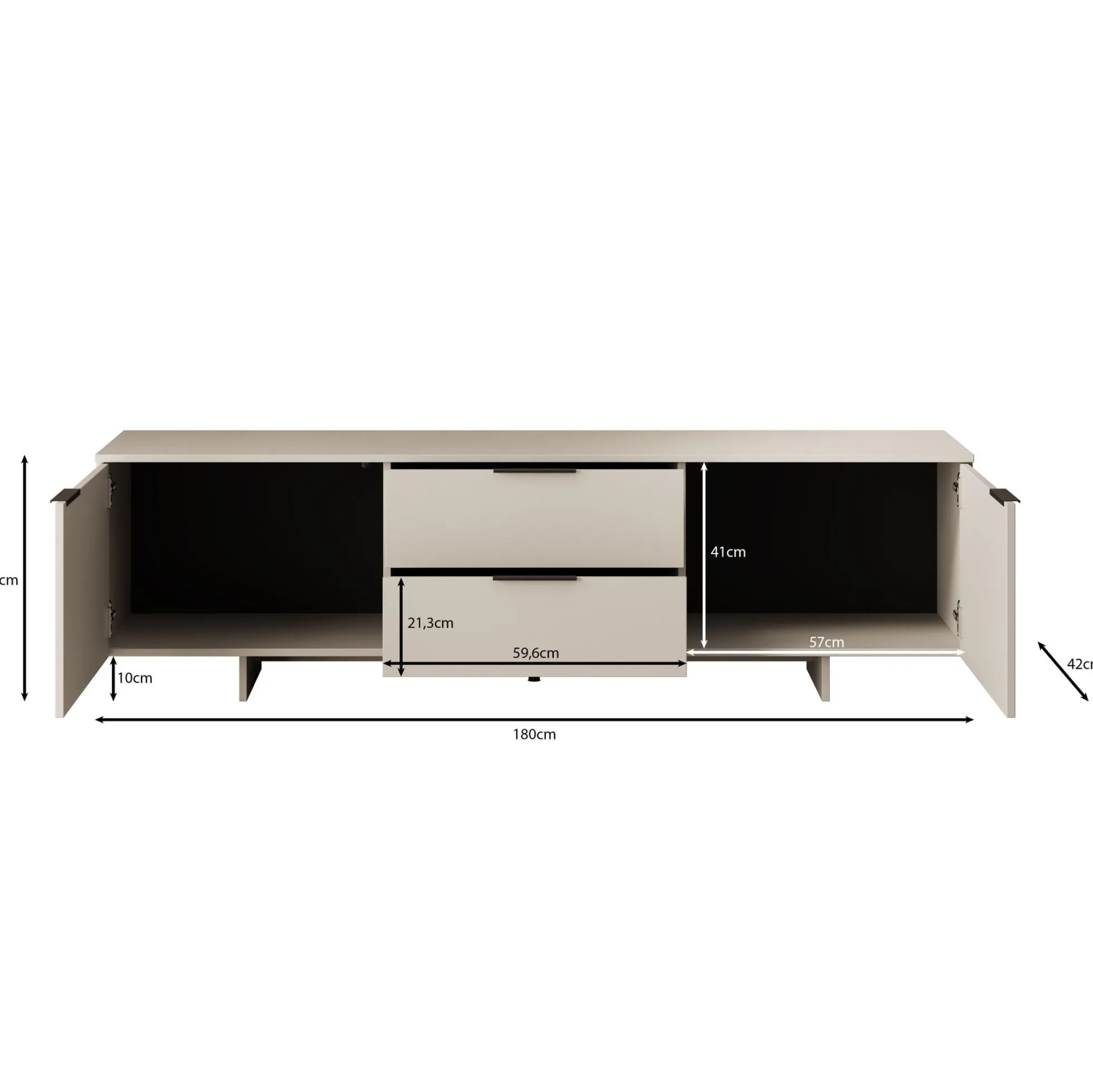 Ankara - TV-Meubel - Beige - 180 cm