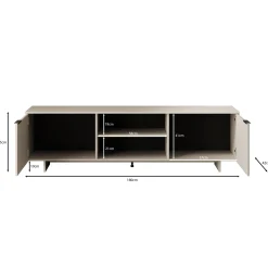 Ankara - TV-Meubel met 2 deuren - Beige - 180 cm