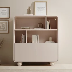 Anobo - Boekenkast - Beige - 108x39x121 cm