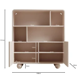 Anobo - Boekenkast - Beige - 108x39x121 cm