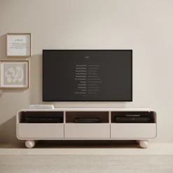 Anobo - TV-Meubel - Beige - 160x39x44 cm