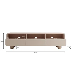 Anobo - TV-Meubel - Beige - 160x39x44 cm