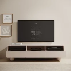 Anobo - TV-Meubel - Beige - 160x39x44 cm