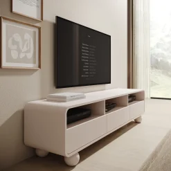 Anobo - TV-Meubel - Beige - 180x39x44 cm