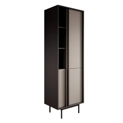 Antigo - Boekenkast - Beige/Antraciet - 63x43x195 cm