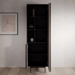 Antigo - Boekenkast - Beige/Antraciet - 63x43x195 cm