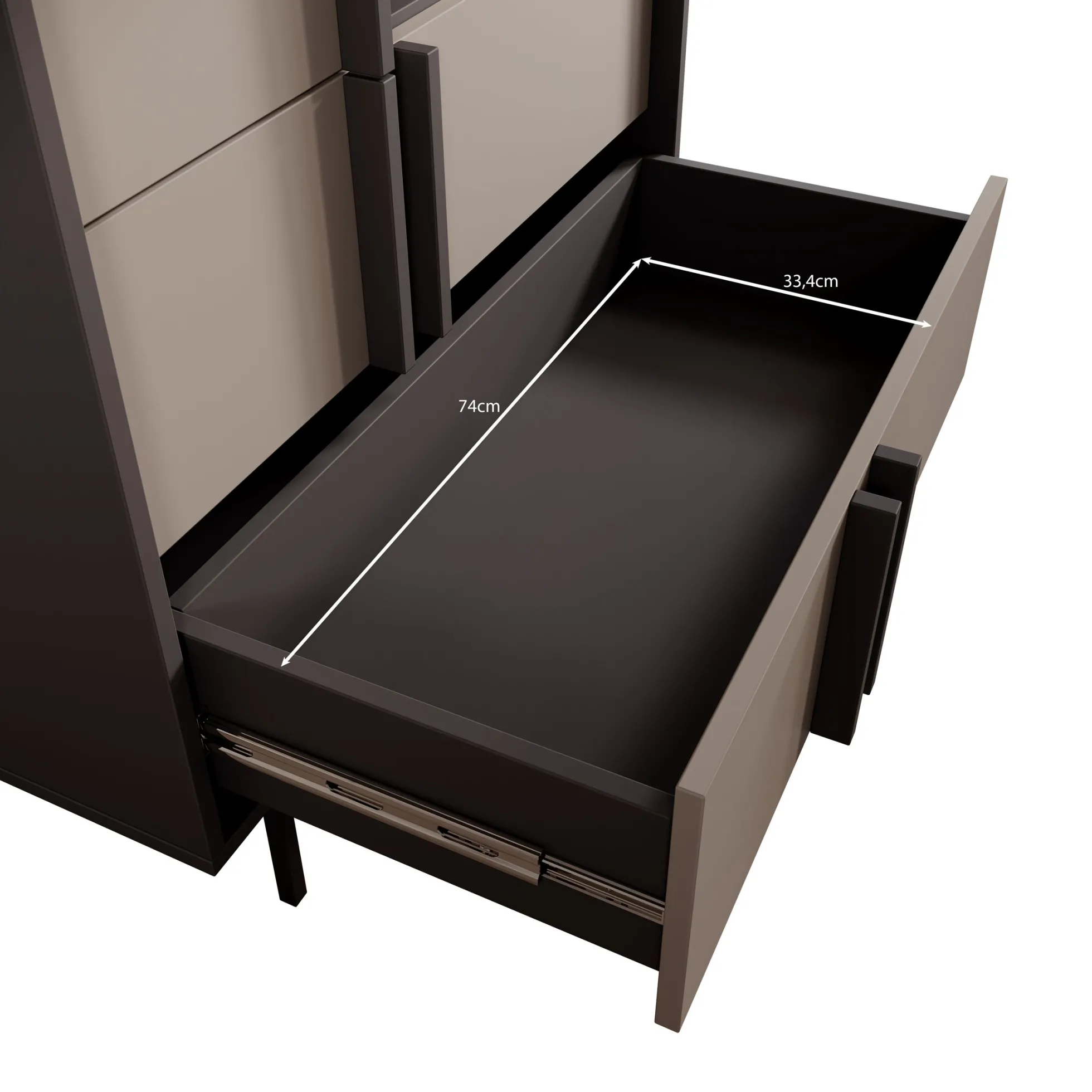 Antigo - Boekenkast - Eiken/Antraciet - 83x43x155 cm