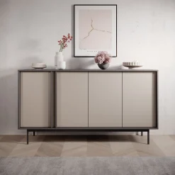 Antigo - Dressoir - Beige/Antraciet - 163x43x87 cm
