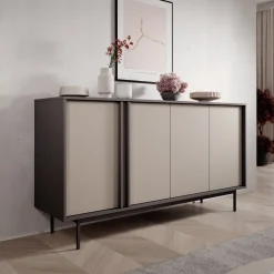 Antigo - Dressoir - Beige/Antraciet - 163x43x87 cm