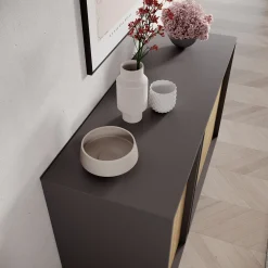 Antigo - Dressoir - Eiken/Antraciet - 123x43x87 cm