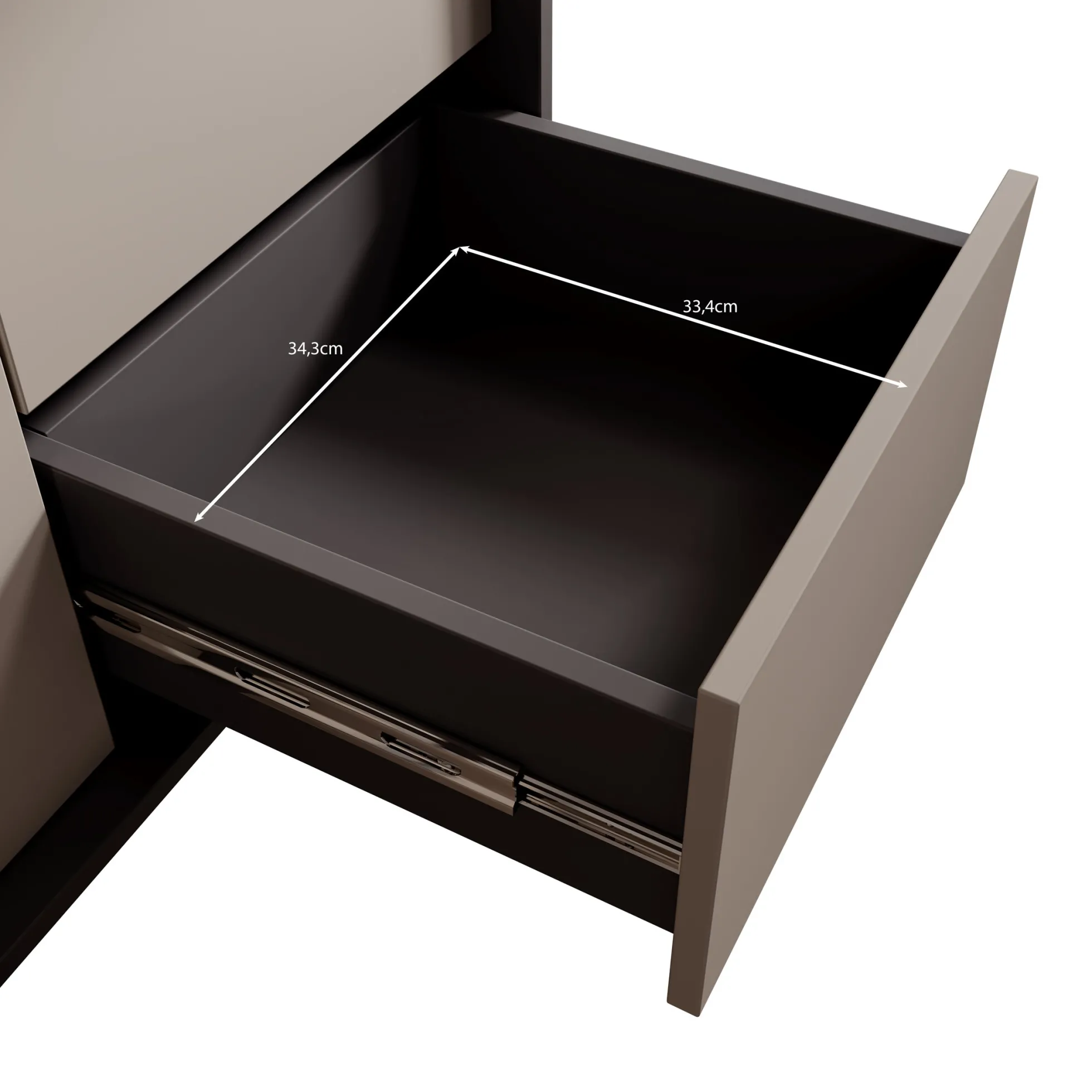 Antigo - Dressoir - Eiken/Antraciet - 123x43x87 cm