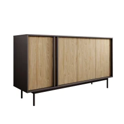 Antigo - Dressoir - Eiken/Antraciet - 163x43x87 cm