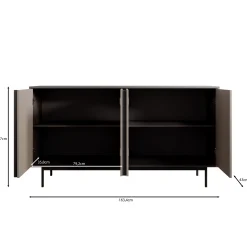 Antigo - Dressoir - Eiken/Antraciet - 163x43x87 cm