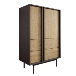 Antigo - Dressoir - Eiken/Antraciet - 83x43x127 cm