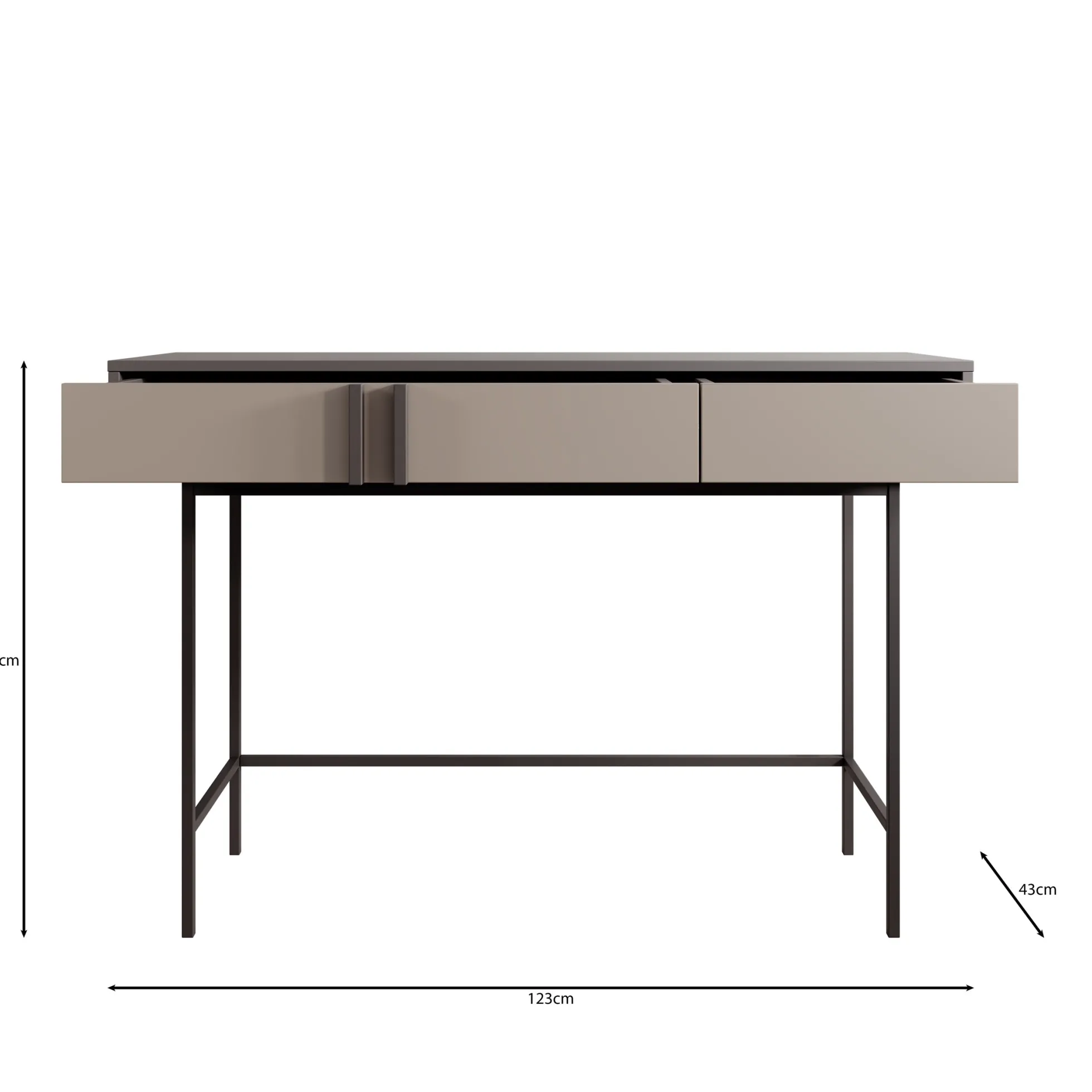 Antigo - Kaptafel - Eiken/Antraciet - 123x43x83 cm